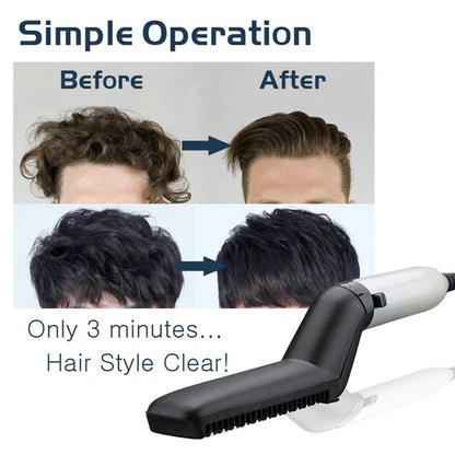 Electric Hair Straightener Brush,Men