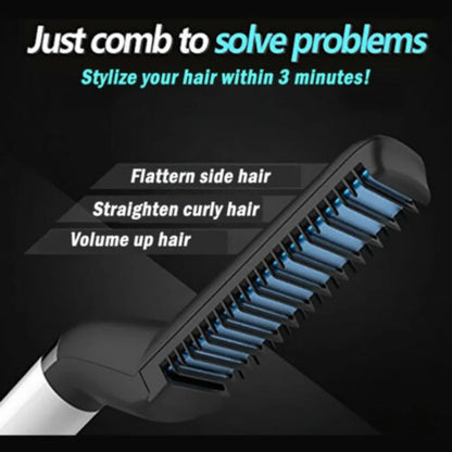 Electric Hair Straightener Brush,Men